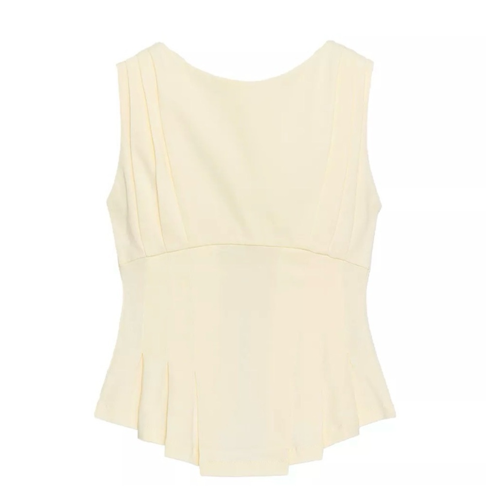 Zara pleated zip top
